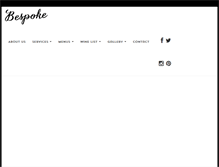 Tablet Screenshot of bespoke-catering.com